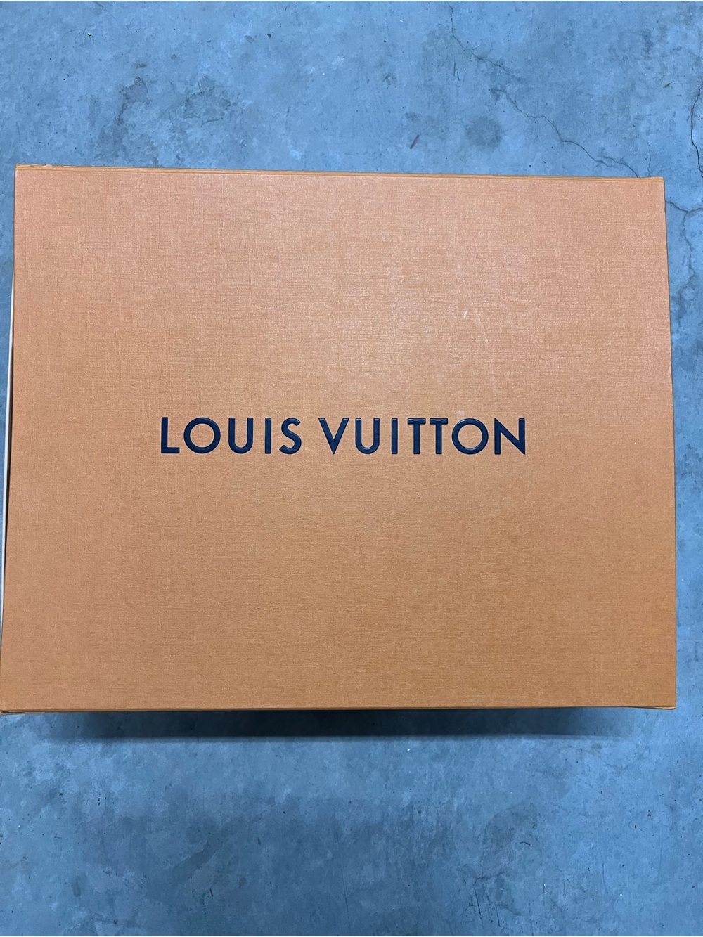 Louis Vuitton Orange Box with Navy Logo